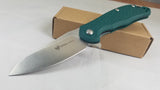 Steel Will Modus F25-12 Linerlock Green Handle Folding Steel Blade Knife F2512