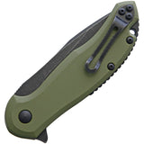Steel Will Lanner Green G10 Linerlock Folding D2 Knife f3533