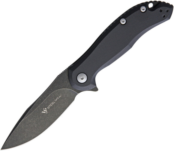 Steel Will Lanner Black G10 Linerlock Folding D2 Pocket Knife f35m09