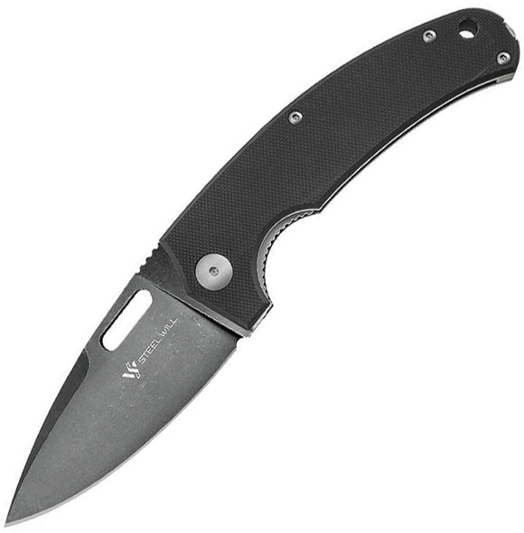 Steel Will F40 Piercer Linerlock Black G10 Folding D2 Blade Knife SW F4009