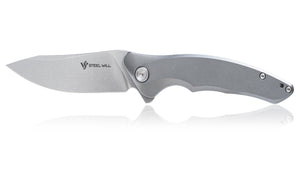 Steel Will Spica F44-27 Silver Linerlock 154cm Folding Knife 4427  -On Sale