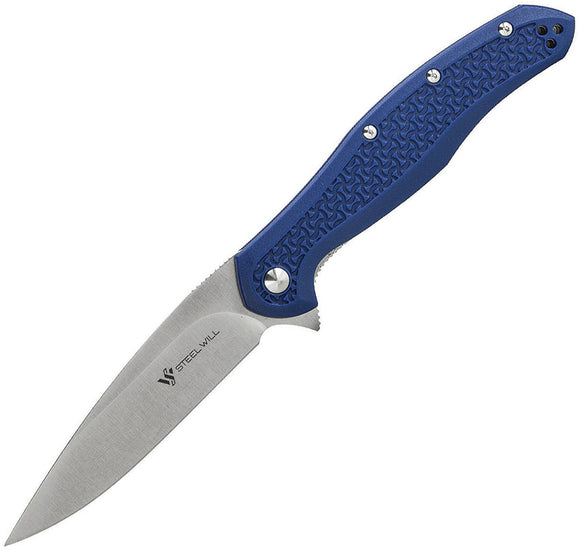 Steel Will Intrigue F45 Linerlock Blue FRN Folding D2 Steel Pocket Knife F4516