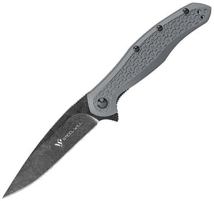 Steel Will F45M Intrigue Mini Gray Linerlock D2 Blackwash Folding Knife F45M15