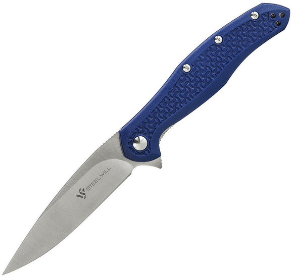 Steel Will Intrigue F45M Linerlock Blue FRN Folding D2 Steel Pocket Knife F45M16