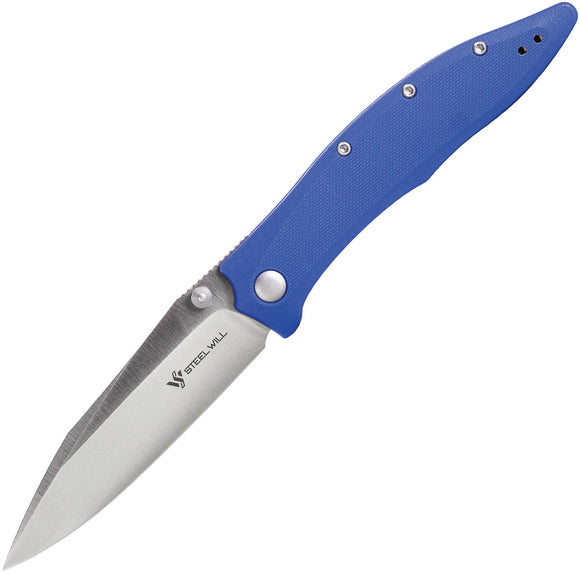 Steel Will Gienah Linerlock Blue G10 Folding D2 Steel Pocket Knife F5313