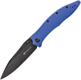 Steel Will Gienah Linerlock Blue G10 Folding Black D2 Steel Pocket Knife F5323