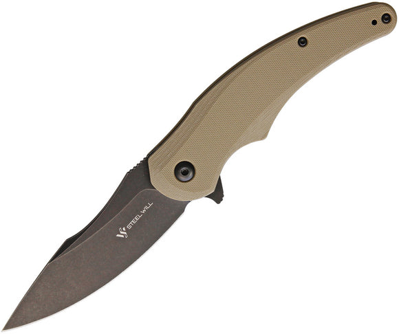Steel Will Arcturus F55 Linerlock Tan Folding Pocket Knife 55m06