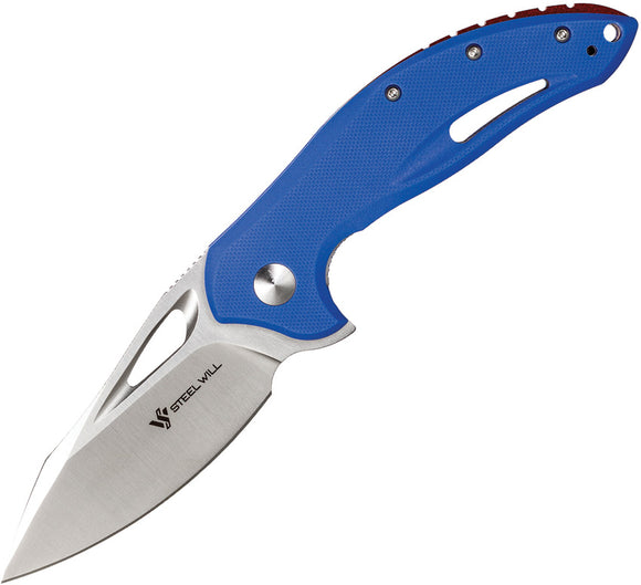 Steel Will Screamer Linerlock Blue Satin Folding Knife 7314