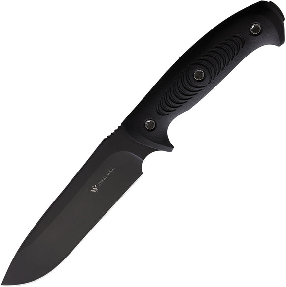 Steel Will Roamer R300 Black TPE D2 Steel Fixed Blade Knife w/ Sheath R3001BK