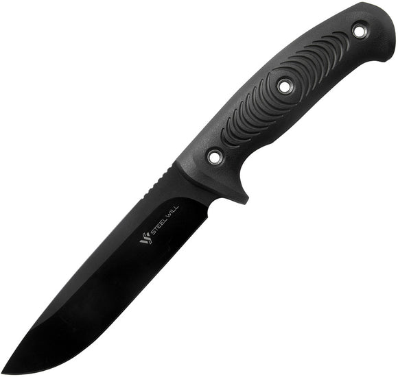 Steel Will Roamer R305 Black TPE D2 Steel Fixed Blade Knife w/ Sheath R3051BK