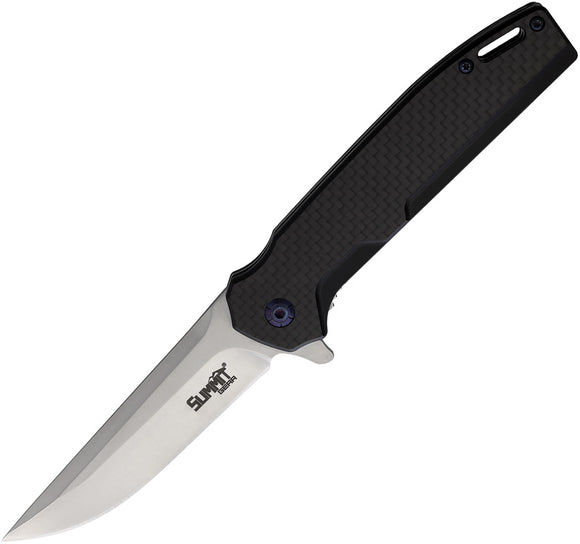 Summit Gear Linerlock Black G10 Folding Stainless Pocket Knife 001BLK