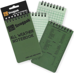 Snugpak Olive Green All Wet Weather Conditions Survival Large Notebook 97380