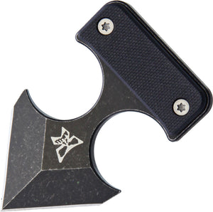 Krudo Manik Black G10 Handle 9Cr18MoV Stainless Push Dagger Knife w/ Sheath 422