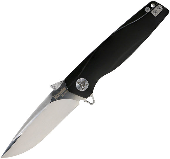 Krudo XCEED Framelock 9Cr18MoV Stainless Black Flipper Folding Knife 656