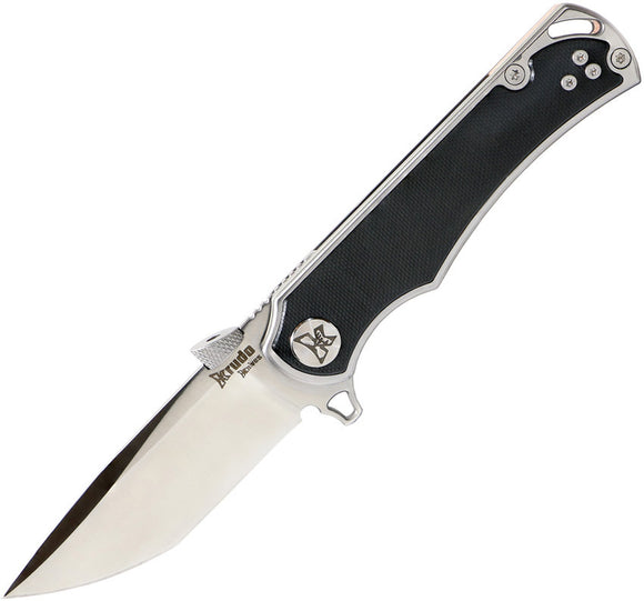Krudo Karsino 10 LTE Pocket Knife Framelock Black G10 Folding 9Cr18MoV Blade 889