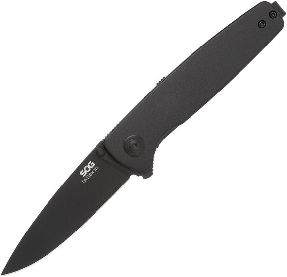 Sog Twitch III Linerlock Blackout Aluminum Folding 154CM Pocket Knife 11150143