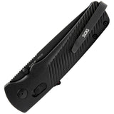 SOG Flash AT-XR Lock Black GRN Folding D2 Steel Drop Pt Pocket Knife 11180157XX