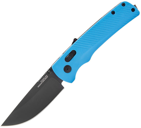 SOG Flash AT-XR Lock Cyan Blue GRN Folding D2 Drop Point Pocket Knife 11180357XX