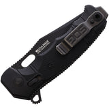 Sog Seal XR Lock Black GRN Folding Serrated S35VN Clip Pt Pocket Knife 12210557