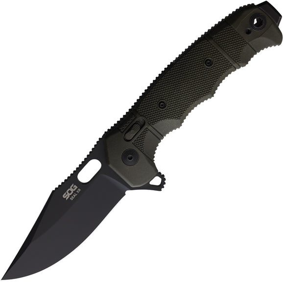 SOG SEAL XR Lock Black Smooth GRN Folding S35VN Pocket Knife 12211057