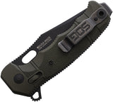SOG SEAL XR Lock Black Smooth GRN Folding S35VN Pocket Knife 12211057