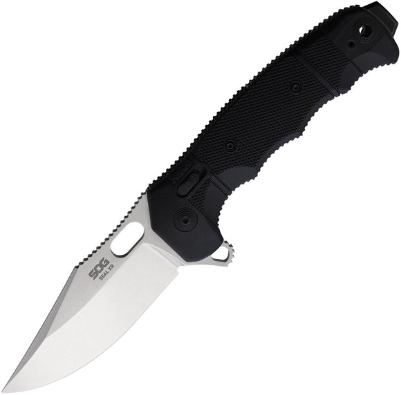 SOG SEAL XR Lock Black Smooth GRN Folding S35VN Pocket Knife 12211157