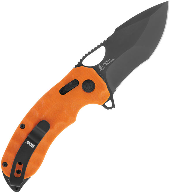 SOG Kiku LTE XR Lock Orange G10 Folding CTS-XHP Stainless Pocket Knife 12270357