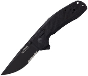 SOG Sog Tac XR Lock Blackout Partially Folding Knife 12380357