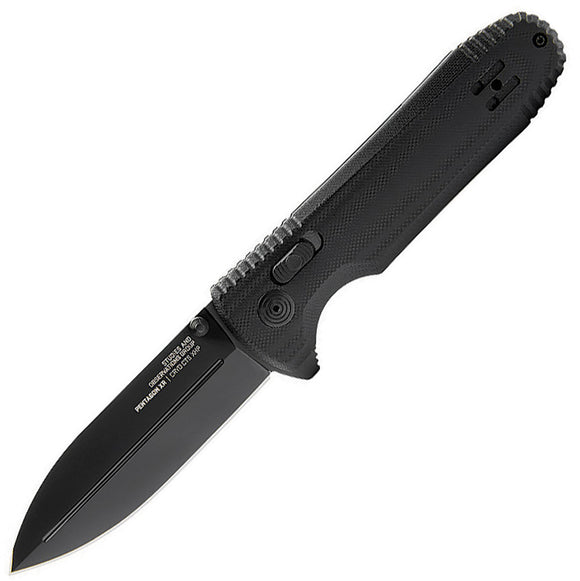 SOG Pentagon Mk3 Blackout XR Lock Folding Knife 12610157