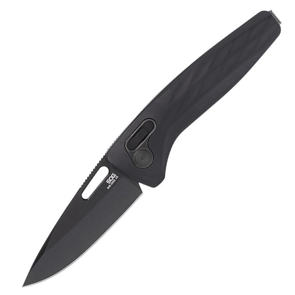 SOG One-Zero XR Lock Black Aluminum Folding CPM-S35VN Pocket Knife 12730357