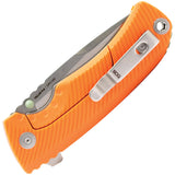 Sog Tellus FLK Framelock Orange GRN Folding 440 Drop Pt Pocket Knife 14060343