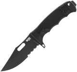 SOG Seal FX Black GRN Serrated CPM-S35VN Fixed Blade Knife w/ Sheath 17210157