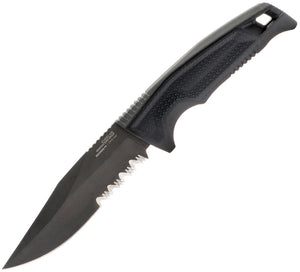 SOG Recondo FX Fixed Blade Knife Black CRYO 440C Serrated w/ Sheath 17220257