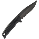 SOG Recondo FX Fixed Blade Knife Black CRYO 440C Serrated w/ Sheath 17220257