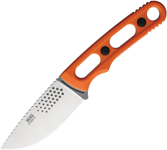 Sog Ether FX Blaze Orange G10 CPM-S35VN Fixed Blade Knife w/ Sheath 17330157