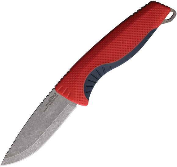 Sog Aegis FX Red & Blue GRN 4116 Stainless Fixed Blade Knife w/ Sheath 17410341