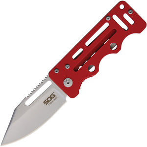 SOG Cash Card Framelock Red Folding Knife ez2cp