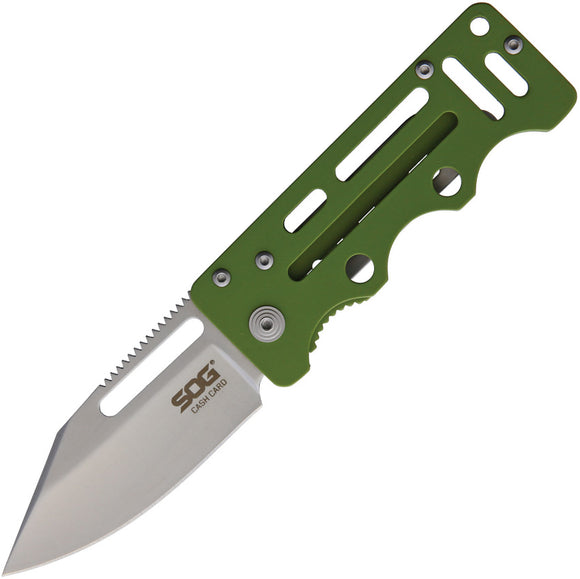 SOG Cash Card Framelock Green Folding Knife ez5cp