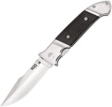 SOG Fielder Linerlock Black Handle Stainless Bolsters Folding Blade Knife FF38CP