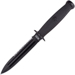 Sog Fixation 12" Dual Edge Black Dagger Fixed blade Knife + Nylon Sheath fx10ncp