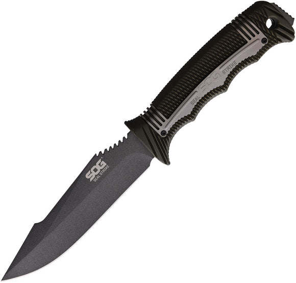 SOG SEAL Strike Deluxe Black GRN AUS-8 Fixed Blade Knife w/ Sheath SS1004CP