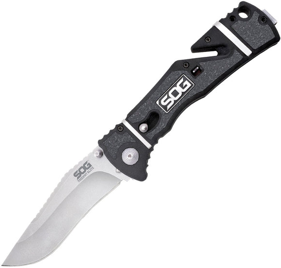 SOG Trident Elite A/O Arc Lock AUS-8 Stainless Folding Black Knife TF101CP