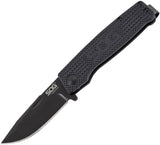 SOG Terminus Slipjoint Folding BD1 Black G10 Handle Knife TM1002BX