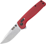 SOG Terminus XR Crimson Red G10 Folding D2 Folding Knife TM1023BX