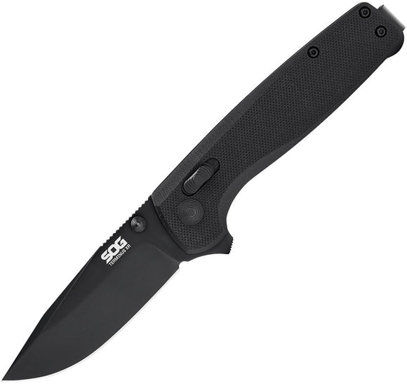 SOG Terminus XR Black G10 Folding D2 Steel Drop Point Pocket Knife TM1027BX