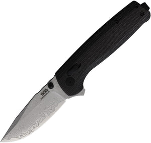 Sog Terminus XR Lock Carbon Fiber & G10 Folding Damascus Pocket Knife TM1042BX