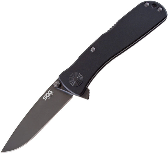 SOG Twitch II Lockback A/O Aluminum Black Stainless Folding Pocket Knife TWI12CP
