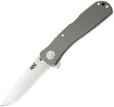 SOG Twitch II A/O Satin Folding Drop Point Blade Aluminum Handle Knife TWI8BX
