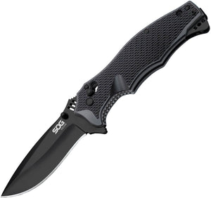 SOG Vulcan Arc Lock VG-10 Black TiNi Folding Clip Pt Blade GRN Handle Knife VL11