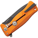 Lion Steel SR11 Framelock Black Orange Sleipner Tool Steel Folding Knife SR11AOB  -On Sale